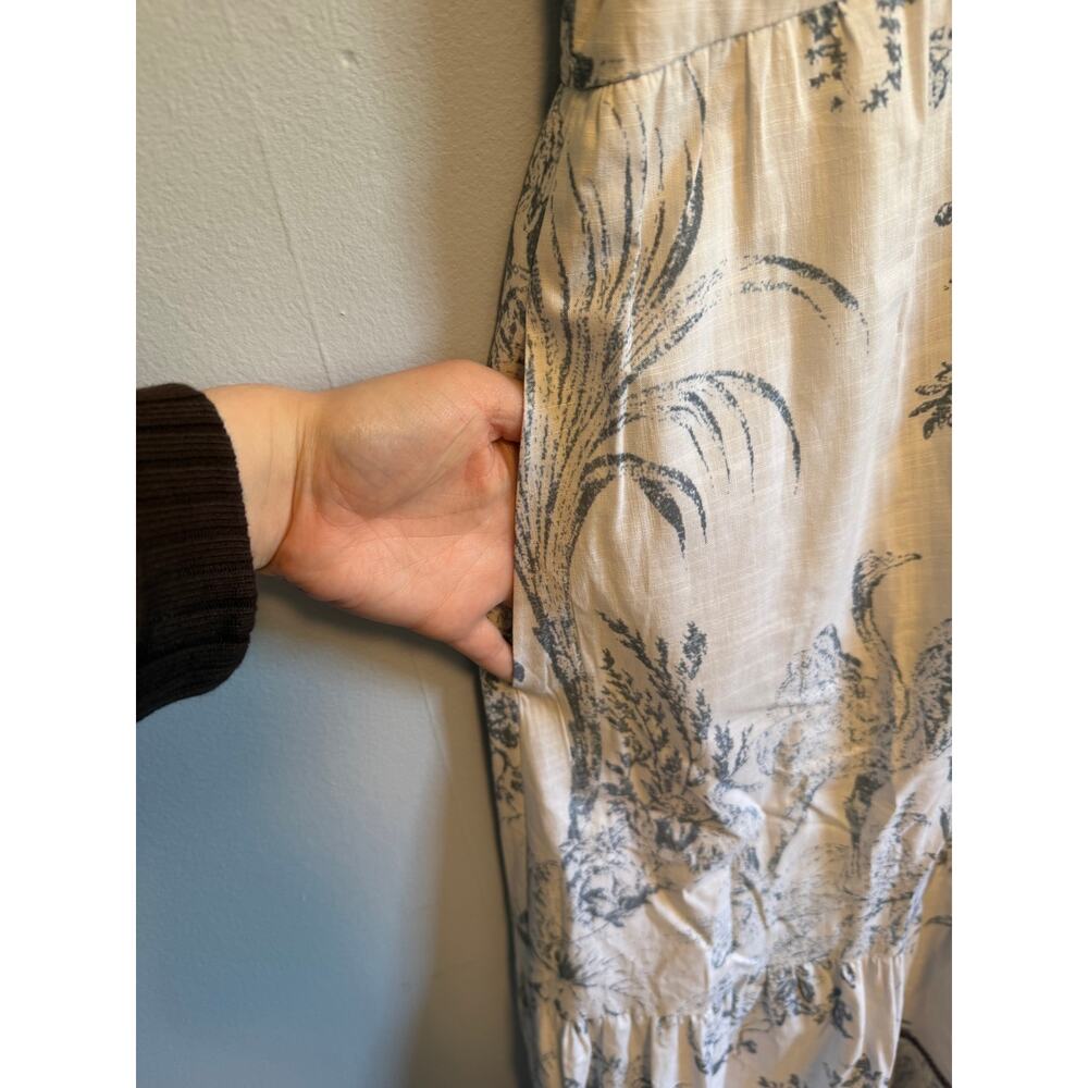 Sachin & Babi Paloma Gray and Ivory Toile Print Dress size 14 100% Cotton - Picture 7 of 13